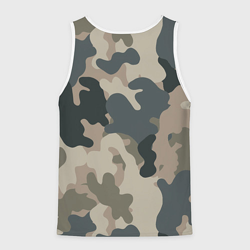Мужская майка без рукавов Bones логотип на камуфляже / 3D-Белый – фото 2