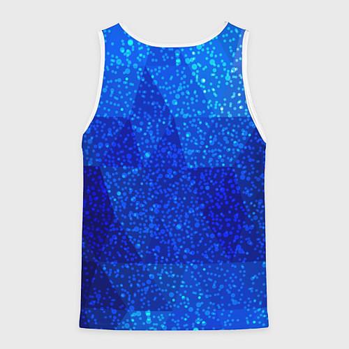 Мужская майка без рукавов Bones стоит с микрофоном / 3D-Белый – фото 2