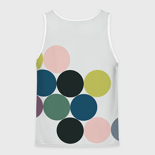 Мужская майка без рукавов Кластер чил - абстракция / 3D-Белый – фото 2