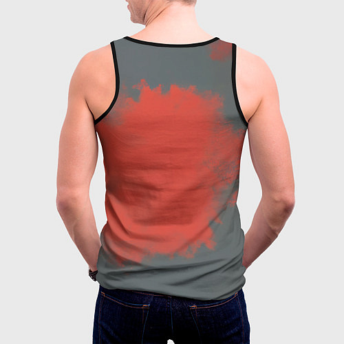 Мужская майка без рукавов Гомер в футболке Linkin Park / 3D-Черный – фото 4