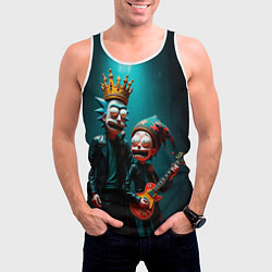 Майка-безрукавка мужская Рик и Морти рок группа, цвет: 3D-белый — фото 2