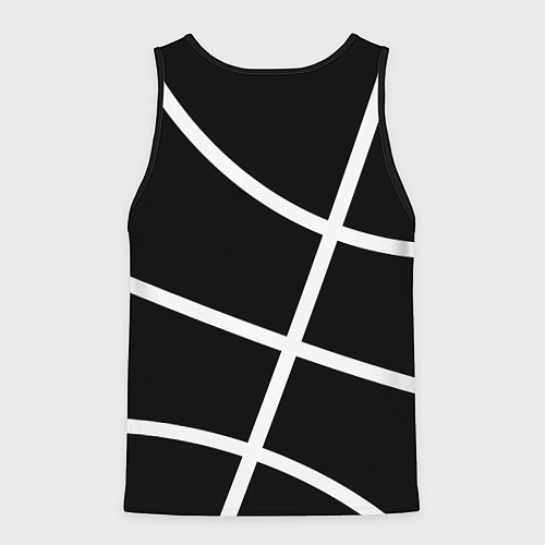 Мужская майка без рукавов Клипперс - текстура черного мяча / 3D-Черный – фото 2