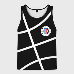 Мужская майка без рукавов Клипперс - текстура черного мяча