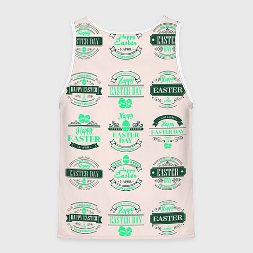 Мужская майка без рукавов Easter turquoise / 3D-Белый – фото 2