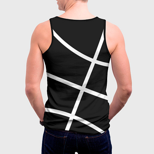 Мужская майка без рукавов Майами Хит - баскетбольный линии / 3D-Черный – фото 4