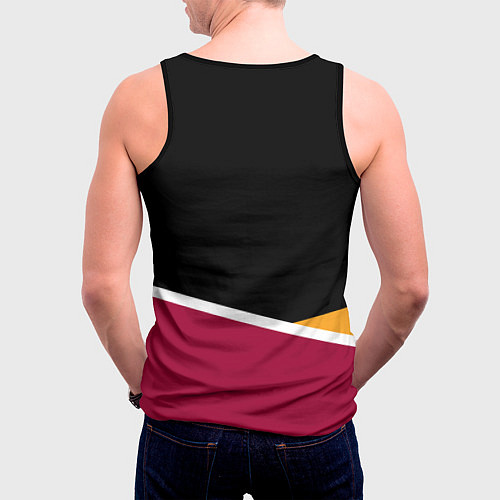 Мужская майка без рукавов Майами Хит - линии / 3D-Черный – фото 4