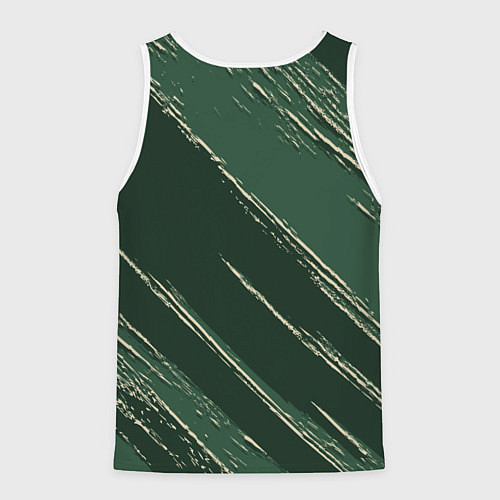 Мужская майка без рукавов Милуоки Бакс - линии с потертостями / 3D-Белый – фото 2