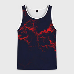 Мужская майка без рукавов Lightning red glow
