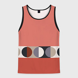 Мужская майка без рукавов Луна Малевича розовый томат