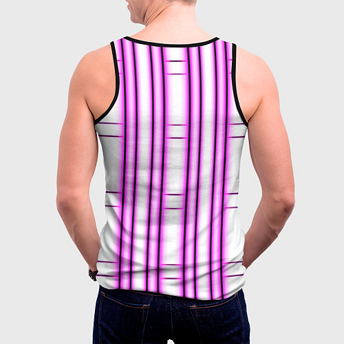 Мужская майка без рукавов Neon pink / 3D-Черный – фото 4