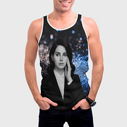 Майка-безрукавка мужская Lana Del Rey в костюме, цвет: 3D-белый — фото 2