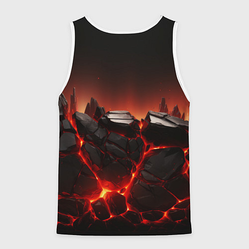 Мужская майка без рукавов Леди Гага огненная балерина / 3D-Белый – фото 2
