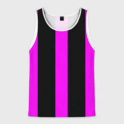 Мужская майка без рукавов Color black pink lines