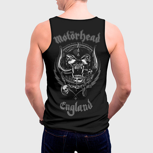 Мужская майка без рукавов Motorhead - lemmy / 3D-Черный – фото 4