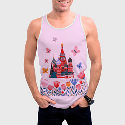 Майка-безрукавка мужская Москва - собор, цвет: 3D-белый — фото 2