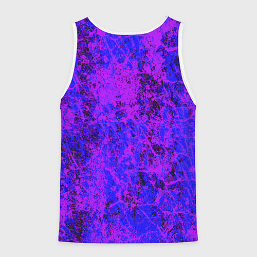 Мужская майка без рукавов Призрак самурай - неоновые краски / 3D-Белый – фото 2