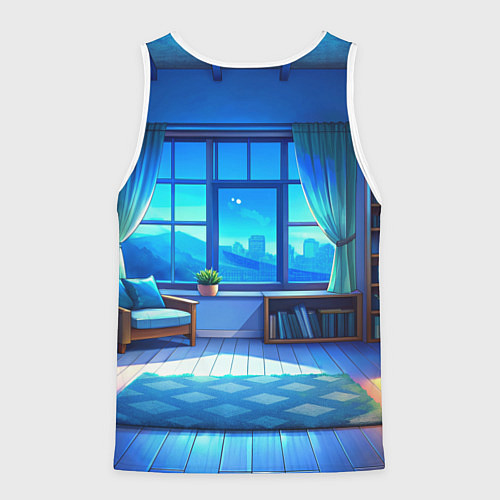 Мужская майка без рукавов Сиратори Айра хочет спать / 3D-Белый – фото 2