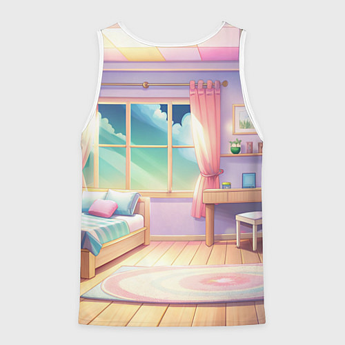 Мужская майка без рукавов Дандадан Сиратори Айра смущается / 3D-Белый – фото 2