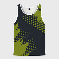 Мужская майка без рукавов Абстрактная текстура в зеленом