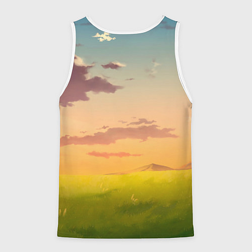 Мужская майка без рукавов Сиратори Айра играет с песиком - Дандадан / 3D-Белый – фото 2