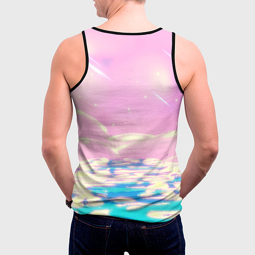 Мужская майка без рукавов Сиратори Айра делает сердечко руками - Дандадан / 3D-Черный – фото 4