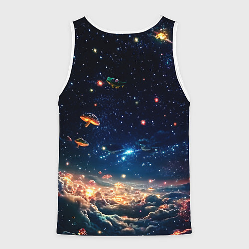 Мужская майка без рукавов МаоМао и Лягушонок Пепе - Монолог Фармацевта / 3D-Белый – фото 2