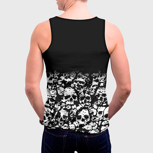 Мужская майка без рукавов Doom черепа / 3D-Черный – фото 4