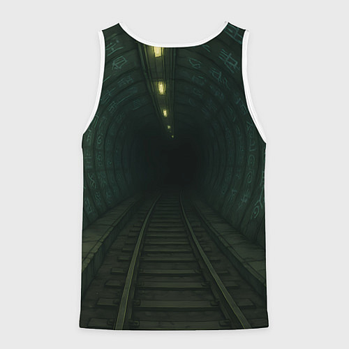 Мужская майка без рукавов Сиратори Айра бежит в туннеле / 3D-Белый – фото 2