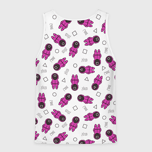 Мужская майка без рукавов Персонажи корейского сериала игра в кальмара / 3D-Белый – фото 2