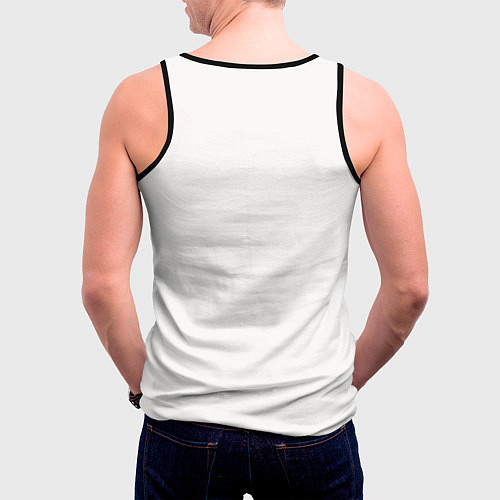 Мужская майка без рукавов Черный кролик в стиле модерн / 3D-Черный – фото 4