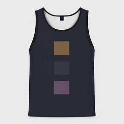 Майка-безрукавка мужская Три элемента кубизм в цвете глубокий индиго, цвет: 3D-черный