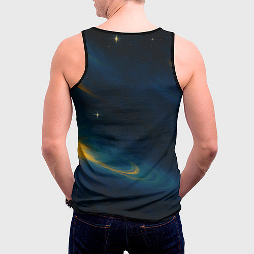 Мужская майка без рукавов Пространство Вселенной / 3D-Черный – фото 4