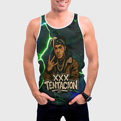 Майка-безрукавка мужская XXXTentacion anime style, цвет: 3D-белый — фото 2