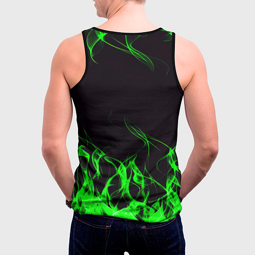 Мужская майка без рукавов Doom кислотное лого / 3D-Черный – фото 4