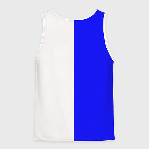 Мужская майка без рукавов Сатурн сине-белый / 3D-Белый – фото 2