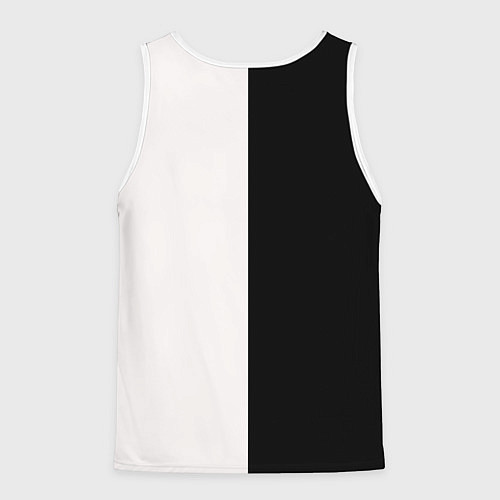 Мужская майка без рукавов Сатурн черно-белый / 3D-Белый – фото 2