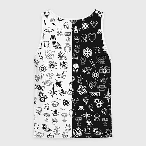 Мужская майка без рукавов Doom ачивки паттерн / 3D-Белый – фото 2