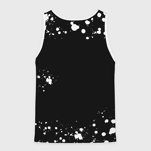Мужская майка без рукавов Doom брызги белых красок / 3D-Белый – фото 2