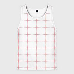 Мужская майка без рукавов Color white red crosses