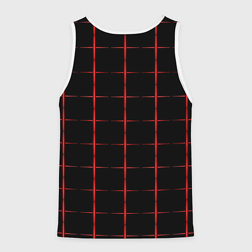 Мужская майка без рукавов Color black red crosses / 3D-Белый – фото 2
