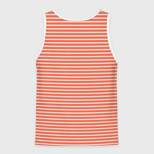 Мужская майка без рукавов Зебра на оранжевых полосах / 3D-Белый – фото 2