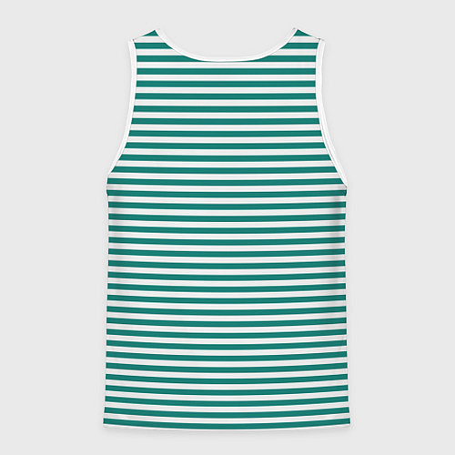 Мужская майка без рукавов Тельняшка пограничника / 3D-Белый – фото 2