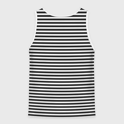 Мужская майка без рукавов Тельняшка подводника / 3D-Белый – фото 2