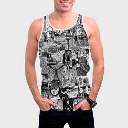 Майка-безрукавка мужская Horror World of Junji Ito, цвет: 3D-белый — фото 2