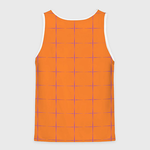 Мужская майка без рукавов Color orange stripe / 3D-Белый – фото 2