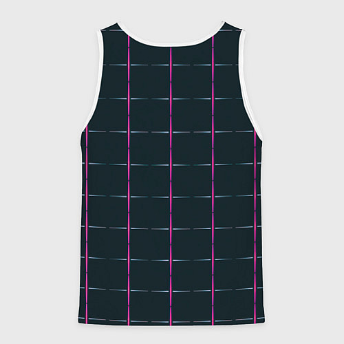 Мужская майка без рукавов Color black stripes / 3D-Белый – фото 2