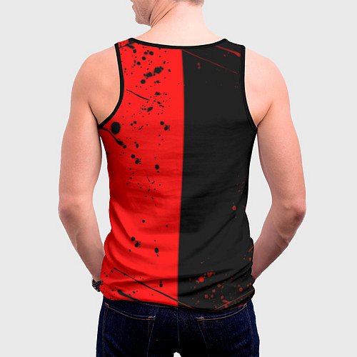 Мужская майка без рукавов Doom текстура краски / 3D-Черный – фото 4