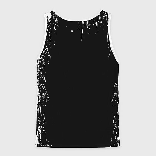 Мужская майка без рукавов Doom краска белая текстура / 3D-Белый – фото 2