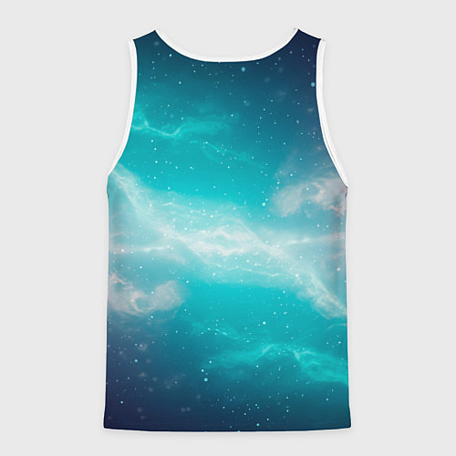 Мужская майка без рукавов Галактическое сияние небес / 3D-Белый – фото 2