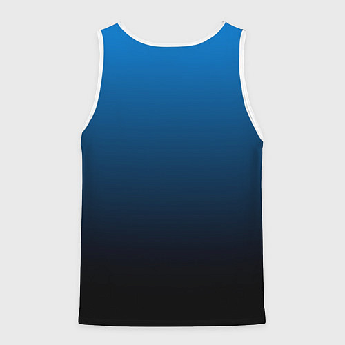 Мужская майка без рукавов Blue gradient / 3D-Белый – фото 2